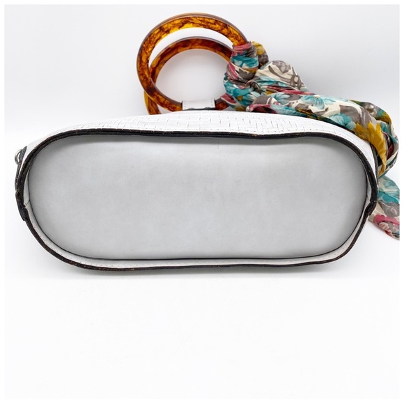 NWT Patricia Nash Meldola Dome Satchel in Light Grey - Picture 11 of 12